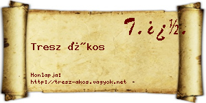 Tresz Ákos névjegykártya